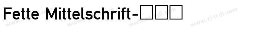 Fette Mittelschrift字体转换